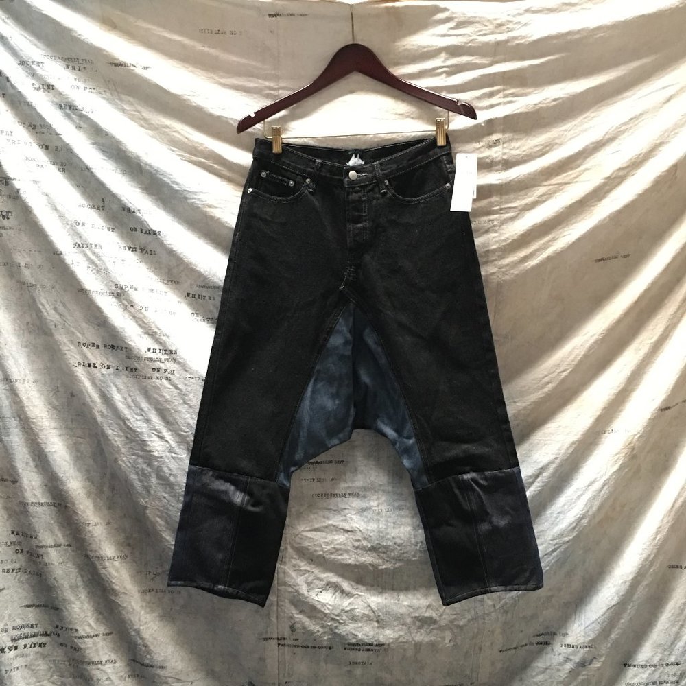 Japanese designer fashion wide jeans